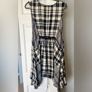 Free People Land Lines A-line Plaid Dress size XS